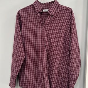 Men’s maroon button-down size large